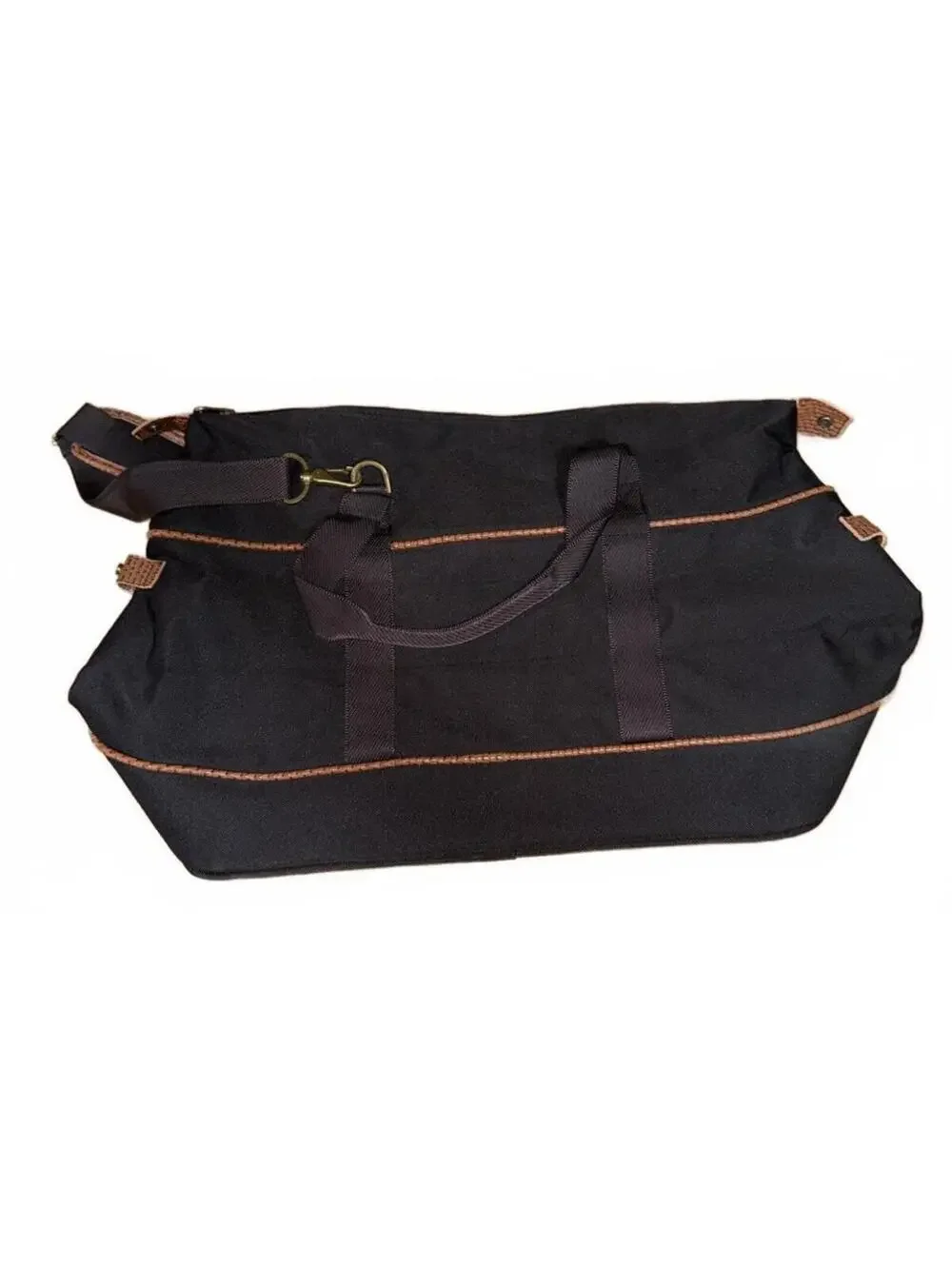Vintage Tommy Bahama Canvas and Leather Trim Large Duffel Bag